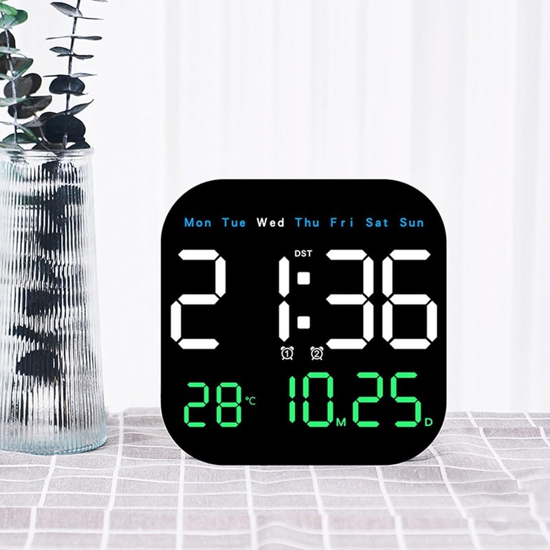 LED Digital Clock, Wall Clock, Silent, Wall Clock, Alarm Clock,