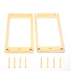 harpfeas 2PCS Flat Metal Humbucker Pickup Mounting Ring Set -