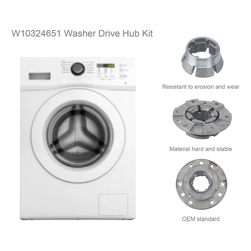 W10324651 Hub Replacement Aluminum Alloy Washer Basket Drive Hub Kit