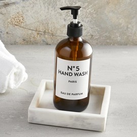 Needzo - Genuine White Marble Square Tray, Small Decorative Dish for Bathroom, Kitchen, Vanity and More, 6 x 6 Inches (Pack of 2)