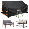 Patio Sofa Furniture Covers Waterproof, 2-Seater Outdoor Couch Cover Fits