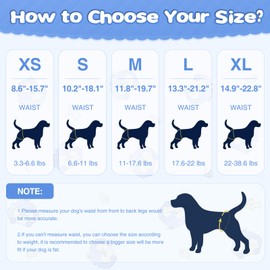 Ambreview Dog Diapers Female, Disposable Pulled Up Dog Diaper with Stretchy Waist, Super Absorbent 360° Leak-Proof Doggie Diapers for Female Puppy Dogs in Heat/Urinary Incontinence (1000L)