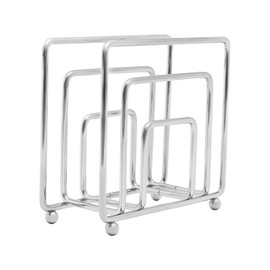 Napkin Holder, Simple Design Metal Napkin Holders Upright Decorative Napkins Holder for Home Kitchen Table, Silver