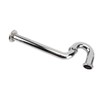 Brass Sink Drain Tubing Set Silver Slick Finish No Ageing