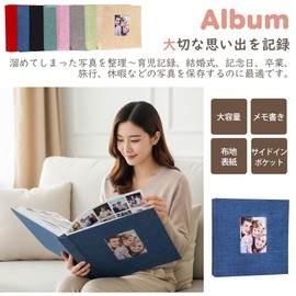 Photo Album, Memory Photo Album, 100 Pages, L Size, KG Size, Holds 200 Photos, Pocket Storage Type, Large Capacity, Postcard, Highly Transparent Film, Gift, Celebration, Home, Children, Anniversary, Wedding, Birthday, Growth Record, School Entrance Cerem