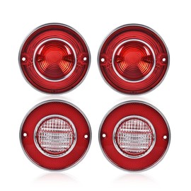 GRAND ORANGE Tail Lights Assembly Rear Lights with Backup Lights Compatible with Chevy Corvette 1975 1976 1977 1978 1979 Tail Brake Lamps 4PCS 924028