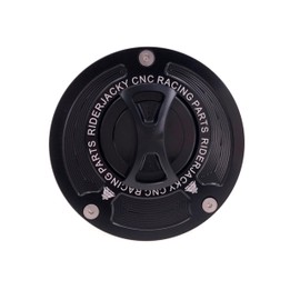Riderjacky Compatible For Keyless Gas Cap Fuel Tank Cover Quick Release Honda MSX125 Grom 2016-2023 | CBR500R CB500F CB500X 2016-2024 | CB300R ABS 2019-2023 (Black)