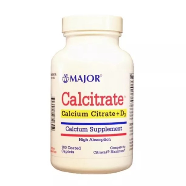 MAJOR CALCIUM CIT-VITAMIN D3 CPL 100 calcium citrate/vitami