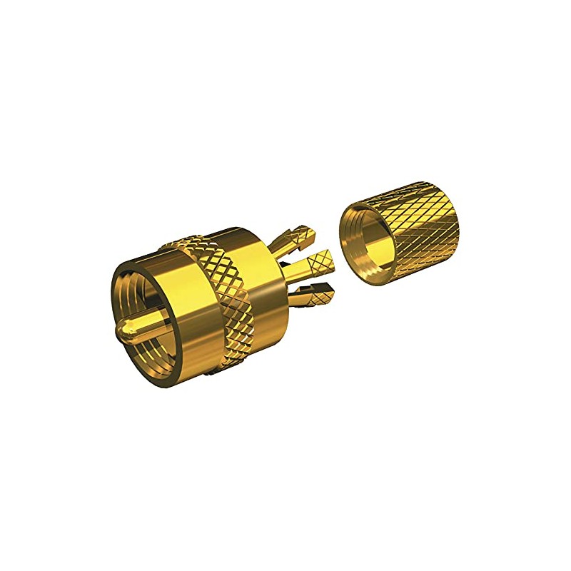 Shakespeare 3003.4061 PL-259-CP-G Marine Center Pin Connector,Gold