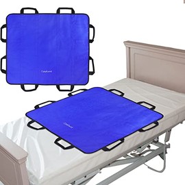 CareFound 48" x 40" Positioning Bed Pad with Handles for Transferring Patients Board Lift Sheet with 8 Handles -Reusable & Washable Patient Sheet for Turning, Repositioning-Super Durable Fabric