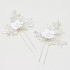 Oriamour 2Pcs Bridal Hair Accessories,Gold Wedding Hair Pins Pieces With