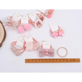 BIANHUAN Hair Rubber for Children, Baby, Hair Ribbon, Elastic Hair Accessories, Kids, Girls, Hair Ornaments, Children's Baby Hair Elastic, Set of 20, Hair Access, Ribbon Rubber, Cute, Elementary