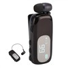 Retractable Headset, Ergonomic Clip On Bluetooth Headset with Vibration Alert