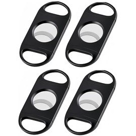 Cigar Cutter Set - Guillotine Double - Blade Cigar Cutters for Multiple Ring Sizes, Enlarge 65 Ring Fit Almost All Cigar Sizes, 4 - Piece Pack