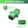 50Pcs SC-APC to SC-APC Couplers, Simplex Fiber Optical Adapters Cable