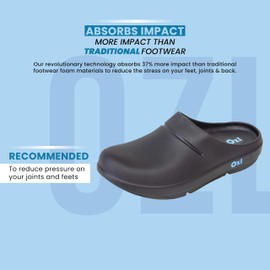 Lightweight, Wide-Width Recovery Sandal for Men and Women Perfect for Health and Prolonged Standing Workers Designed to Provide Comfort and Relief for Tired, Achy Feet and Backs (Black)