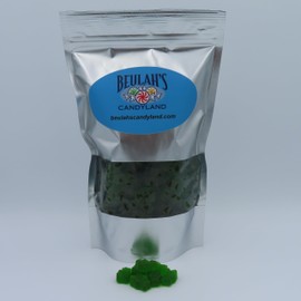 Beulah's Green Apple Gummy Bears, 2 Pound Package, 260 Pieces of Candy