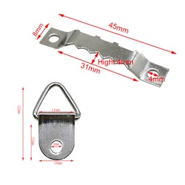 Ruidee Picture Hooks Set, Picture Frame Hangers, Prismatic Hangers, Serrated Hangers, Triangle Ring Hangers (Silver)