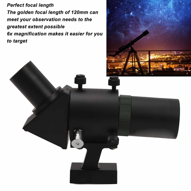 Finder Scope, 6x30 Metal Finder Scope for Astronomical Telescope, 45