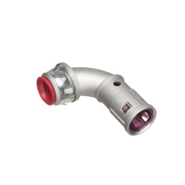 Arlington 40900AST Die Cast Zinc Insulated Throat 90 Degree MC Cable Connector 1 Inch Snap2IT