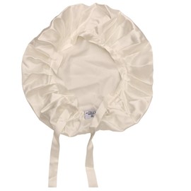 Ivy's Selection 22 Momme Premium Silk Hair Cap | 6A Grade Silk Sleeping Cap (White)