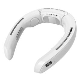 Keitebo 2025 Summer New Neck Fan, Neck Cooler, Semiconductor, Instant Cooling Plate Included, Popular Heat Prevention Goods, Heatstroke Protection, Lightweight, Digital Display, Most Powerful Air Flow