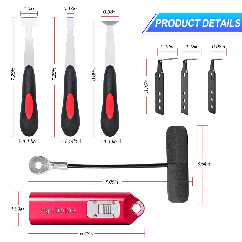 agnirame Windshield Removal Tools,Universal Car Windscreen Quick Release Cold Knife