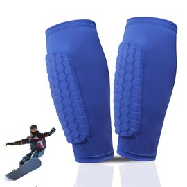 Nnicorns Football Shin Pads, S/M/L Shin Pads Including Socks with Optimised Pocket Breathable and Non-Slip Football Men Children (Blue, S)
