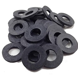 TERF® M8 Black Rubber Flat Washer M8 / 8mm ID (Hole) x 17mm OD x 1.6mm Thickness Flat Rubber Washers - Pack of 20