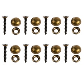 ZHYOHEN 8PCS Brass Decorative Screws with Cap 15mm Curved Cover Joker Cap for Furniture Paint Mirror Furniture Fixing Screws