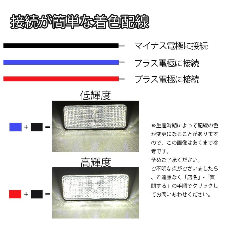LED Reflector 12V Reflector Square Trailer Side Marker Rear Marker