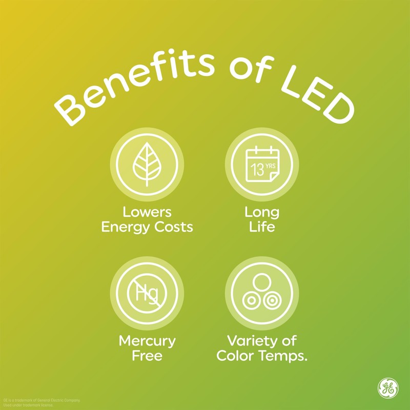 GE LED+ Color Changing LED Light Bulbs with Remote, No