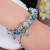 XOYOYZU Butterfly Charms Bracelet for Women Murano Glass Beads Flower