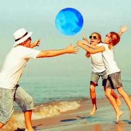 GCQJOQ 2 Pcs 9 Inch Marbleized Bouncy Balls for Kids Large-Sized Ball Inflatable Rubber Playground Sensory Balls for Beach Pets Indoor Outdoor Kickball Water Balls