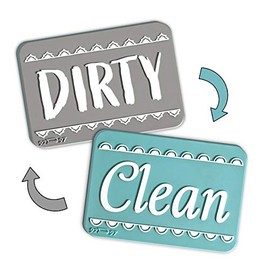 Aquamarine Silver Clean Dirty Dishwasher Magnet Sign, Double Sided Dish Washer Indicator, Strong Non Surface Scratching Universal Magnet – Kitchen Safe, Waterproof, and Reversible