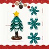 CHAQI Christmas Tree Shaped Coasters and Trivet Set, 3-Piece Folding