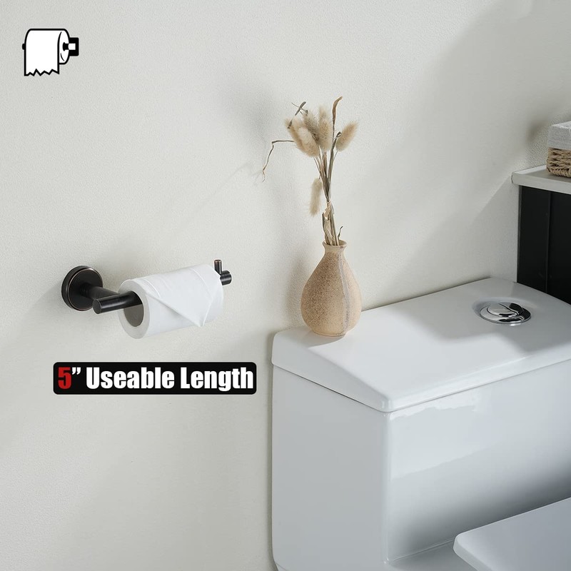 JQK Bathroom Hardware Set Oil Rubbed Bronze, 5-Piece Bath Accessories