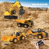 1:18 Metal RC Excavator Toy for Kids | 11-Channel Remote