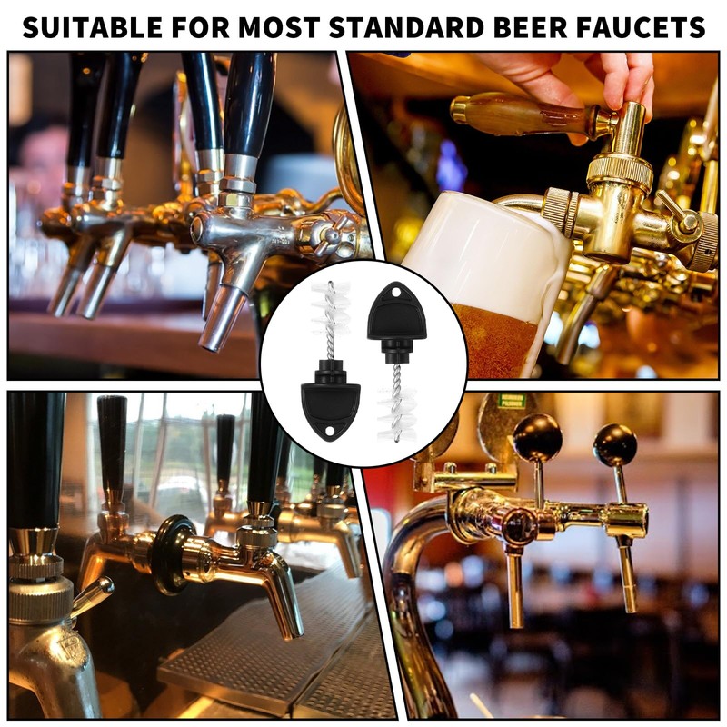 Tyqour 14 Pack Draft Beer Tap Plugs with Keg Cleaning