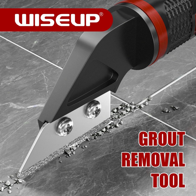 WISEUP Caulking Tool，6 in 1 Caulk Remover Tool with Grout