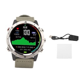 Smartwatch for Men Bluetooth 4.0 50M Waterproof 1.28 Inch IPS TFT Full Touch Screen Digital Sports Watch for Fitness Heart Rate Sleep Monitoring OD Green