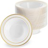 MATANA - 25 Premium Multi-Use Plastic Party Serving Bowls, White