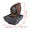 Desktop Fountain Flowing Water Decoration Ornament with LED Light Decor