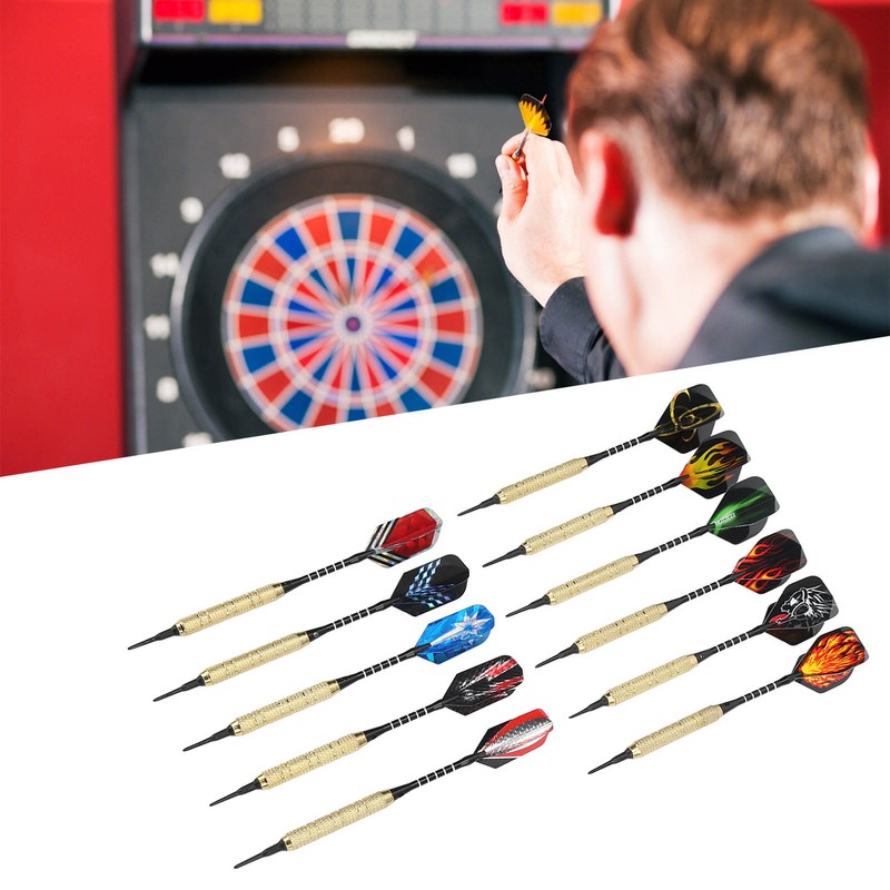 15pcs Soft Tip Darts Professional Plastic Tip Dart Sets Aluminum
