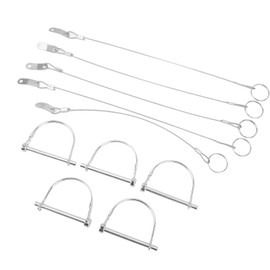 5Pcs Arch Safety Coupler Pin with Anti Lost Chain 6 X 70mm Stainless Steel Shaft Locking Pin for ATV UTV Truck Trailer