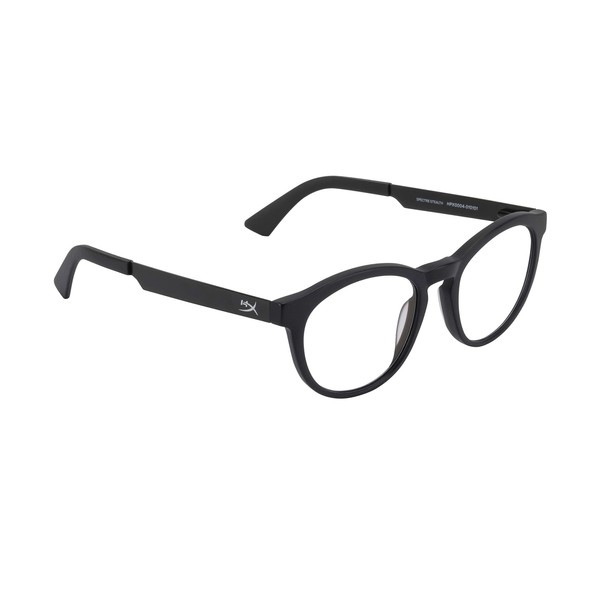 HyperX Spectre Stealth - Gaming Eyewear, Blue Light Blocking Glasses, UV Protection, Acetate Frame, Stainless Steel Temples, Crystal Clear Lenses, Microfiber Bag, Hard Case Square Medium/Large Red