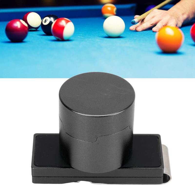 Magnetic Billiard Chalk Holder Aluminium Alloy Round Snooker Cue Chalk