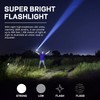 Solar Flashlight Rechargeable 8 LED Handheld with COB Sidelight, High