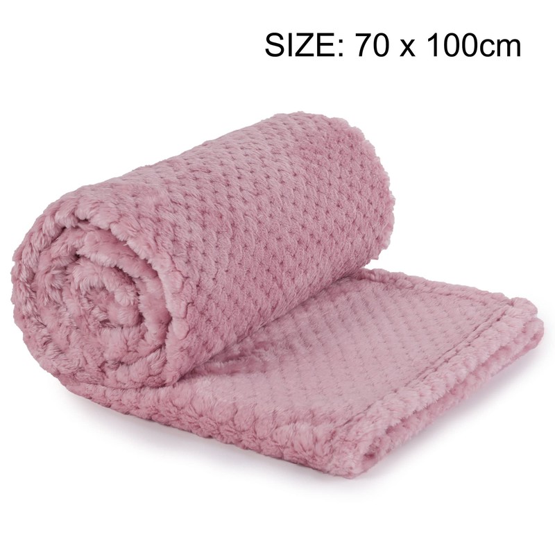 sourcing map Flannel Fleece Bed Blankets, Soft Warm Microfiber Blanket,