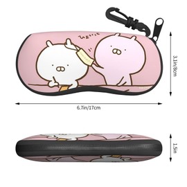 HTSW Glasses Bag, Eyeglass Case, Glasses Box, Glasses Case, Glasses Case, Sunglasses Case, Glasses Storage Case, Sunglasses Box, Zipper, Multi-functional, Anti-Scratch, Ultra Lightweight